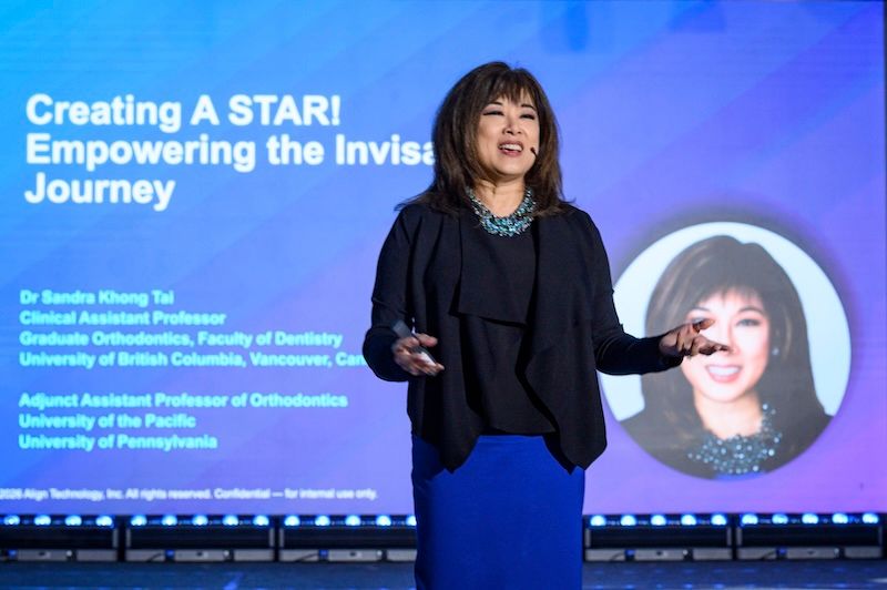 國際知名隱適美矯正講師Dr. Sandra Tai於2026隱適美年度頒獎典禮活動演講現場